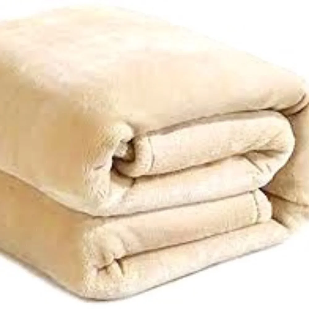 PLUSH TWIN SIZE SOFT BREATHABLE FLEECE BLANKET SIZE 66